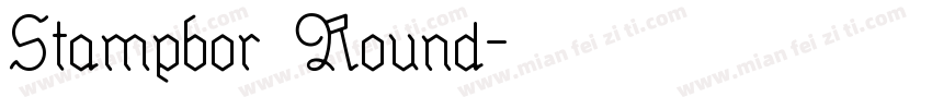 Stampbor Round字体转换